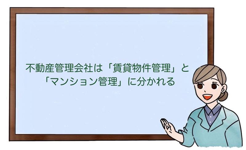 不動産管理会社は「賃貸物件管理」と「マンション管理」に分かれる